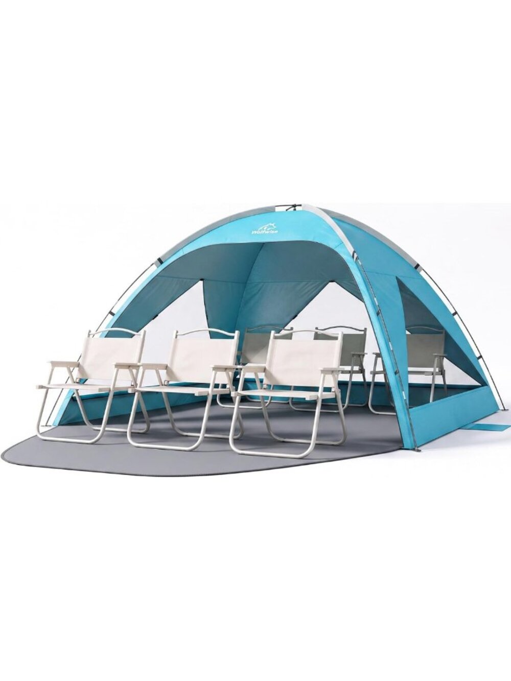 Large Portable Beach Tent Sun Shelter for 6 - UV Protection, Easy Setup Cabana